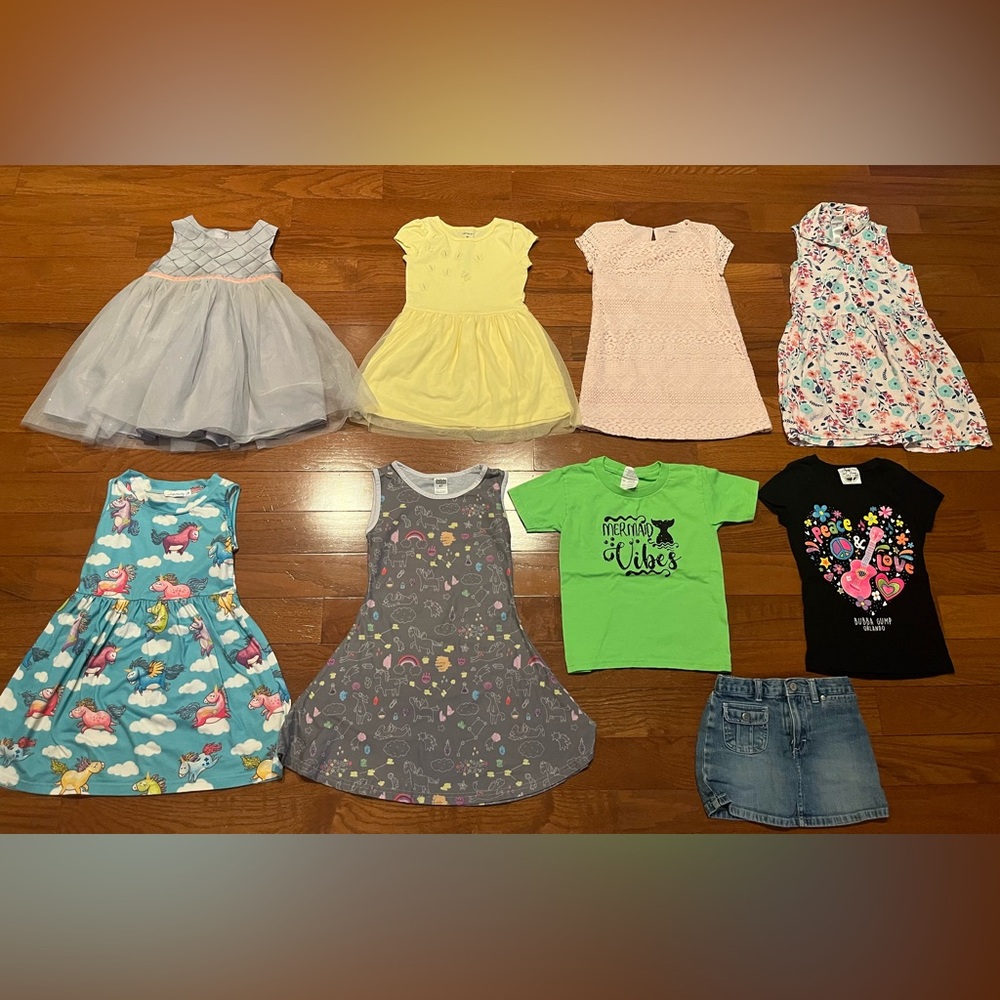 4/4T Girls Summer Clothing Bundle-Dresses,Shirts, Skirt